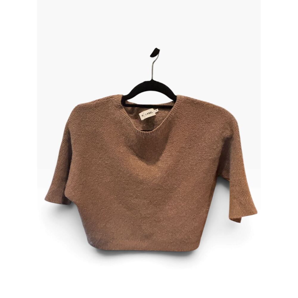 R Label The Reset Cropped Batwing Sweater Camel XS